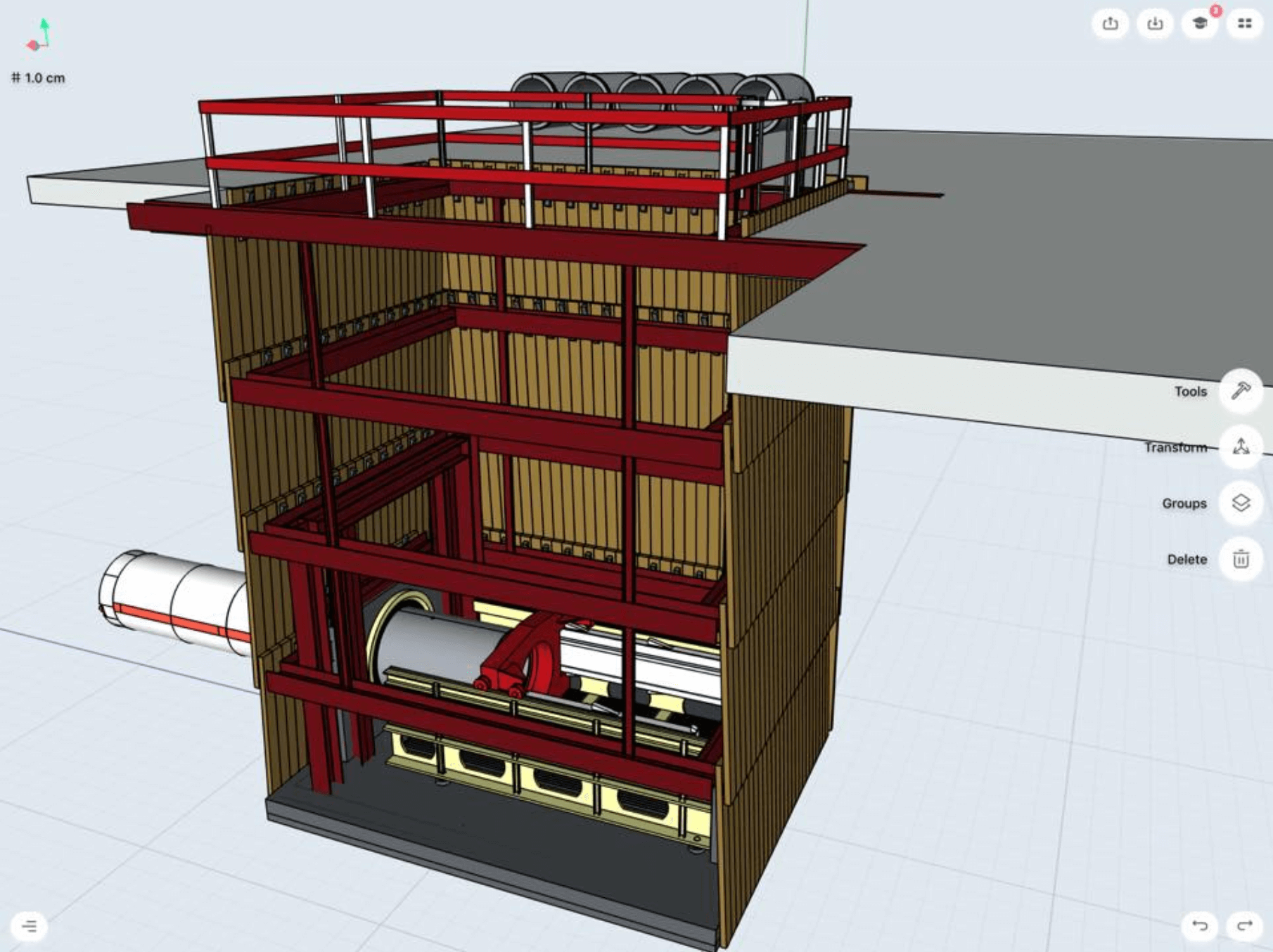 underground boring machine built in shapr3d